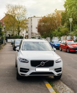 White Volvo XC90 latest plugin hybrid electric SUV from Volvo