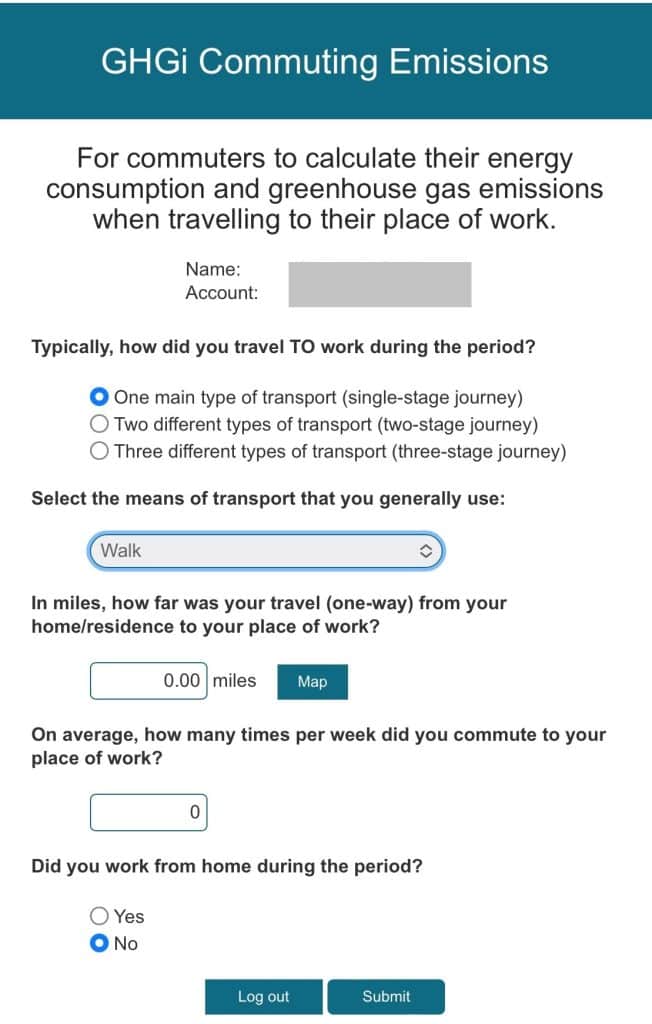 commuting carbon footprint 