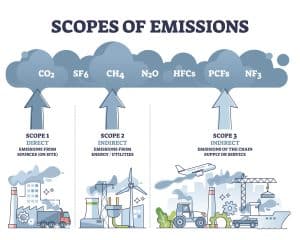 The three different emissions scopes