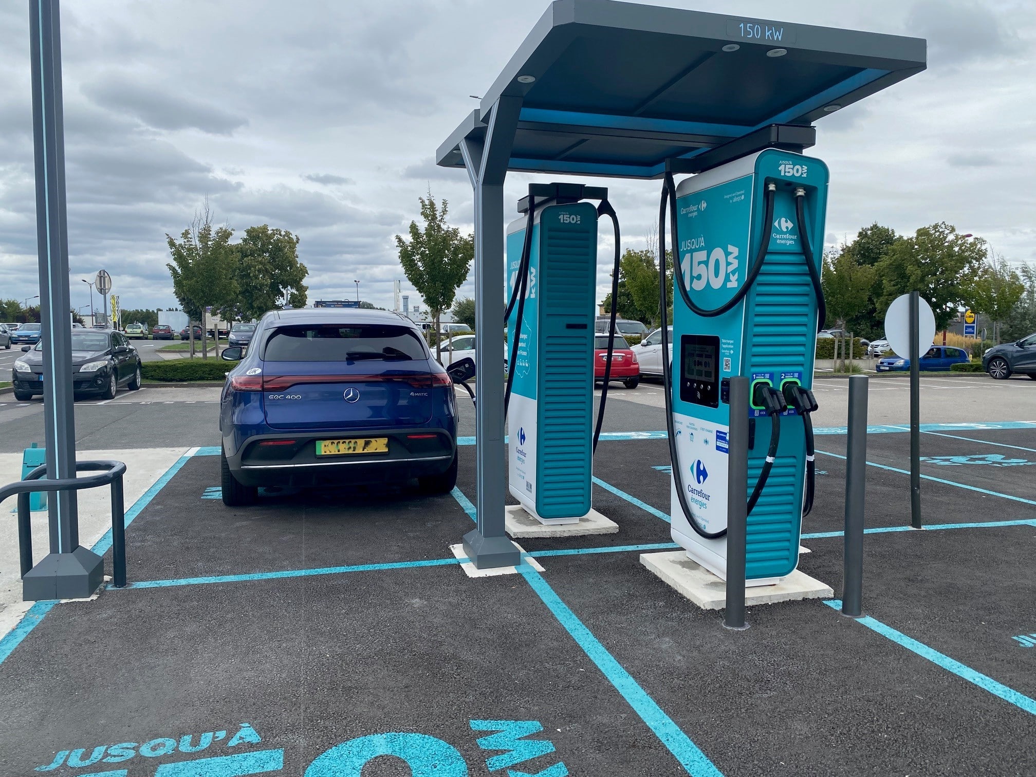 Charging at Carrefour